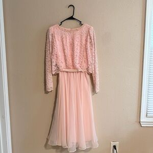 Vintage Jack Bryan Lace and Chiffon Formal Dress